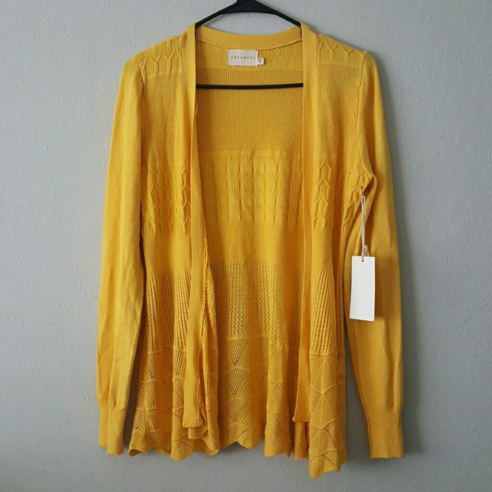 Golden yellow cardigan